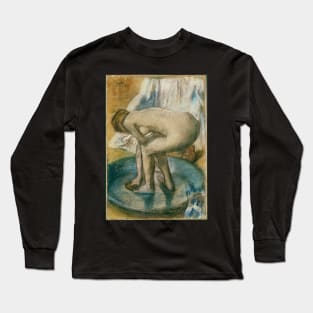 Woman Bathing in a Shallow Tub Long Sleeve T-Shirt